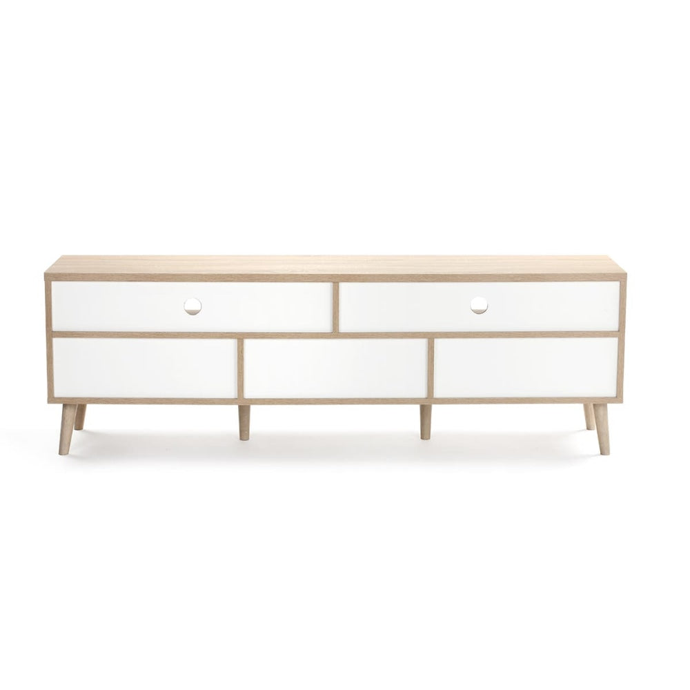 Nyhavn Collection Entertainment Unit TV Stand - White/Oak 170cm Fast shipping On sale