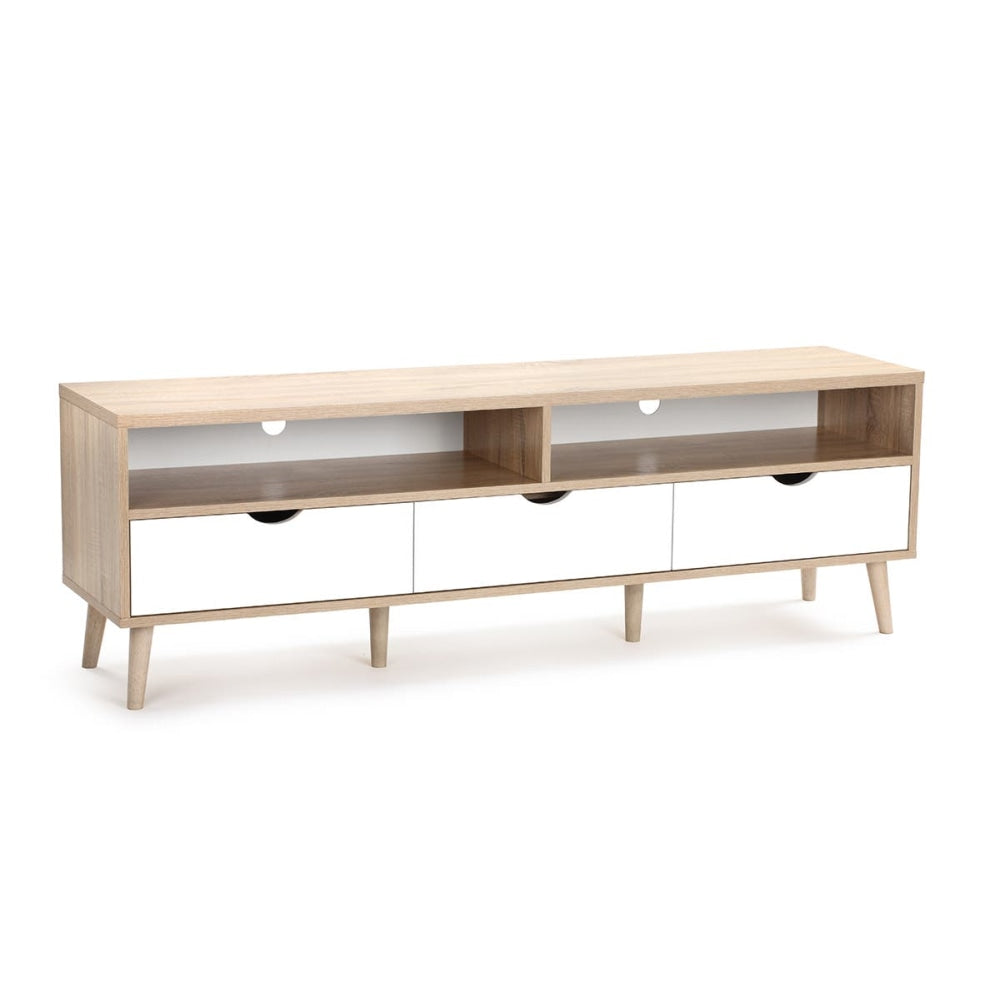 Nyhavn Collection Entertainment Unit TV Stand - White/Oak 170cm Fast shipping On sale