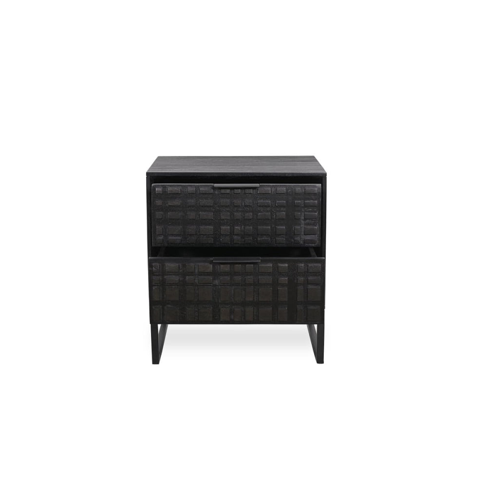 Oban Bedside Nightstand Side Table - Black Fast shipping On sale