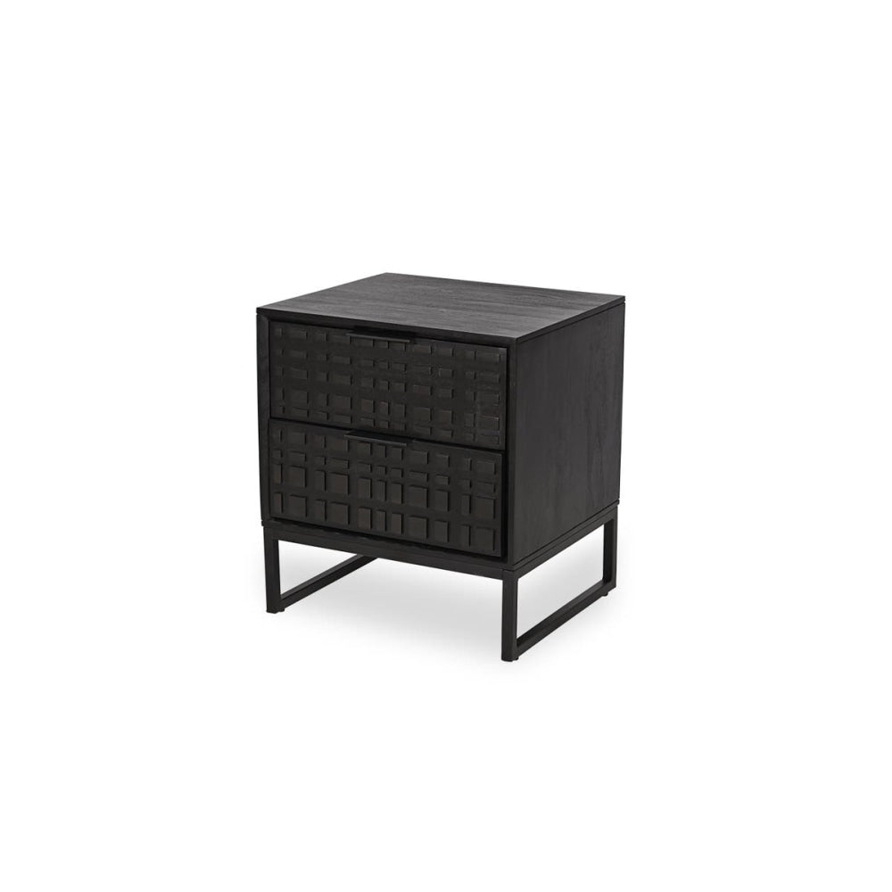 Oban Bedside Nightstand Side Table - Black Fast shipping On sale