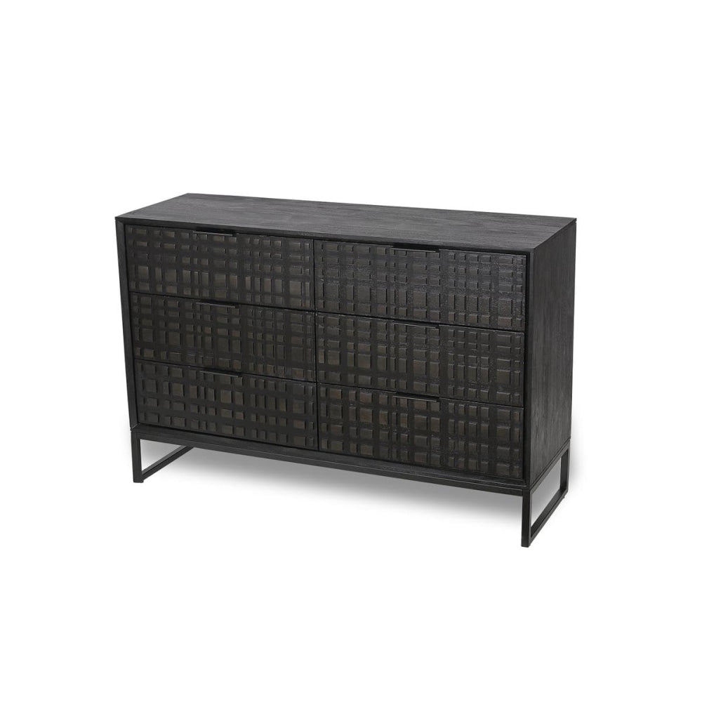 Oban Modern Chest of 6-Drawers Dresser Storage Cabinet - Black Of Drawers Fast shipping On sale