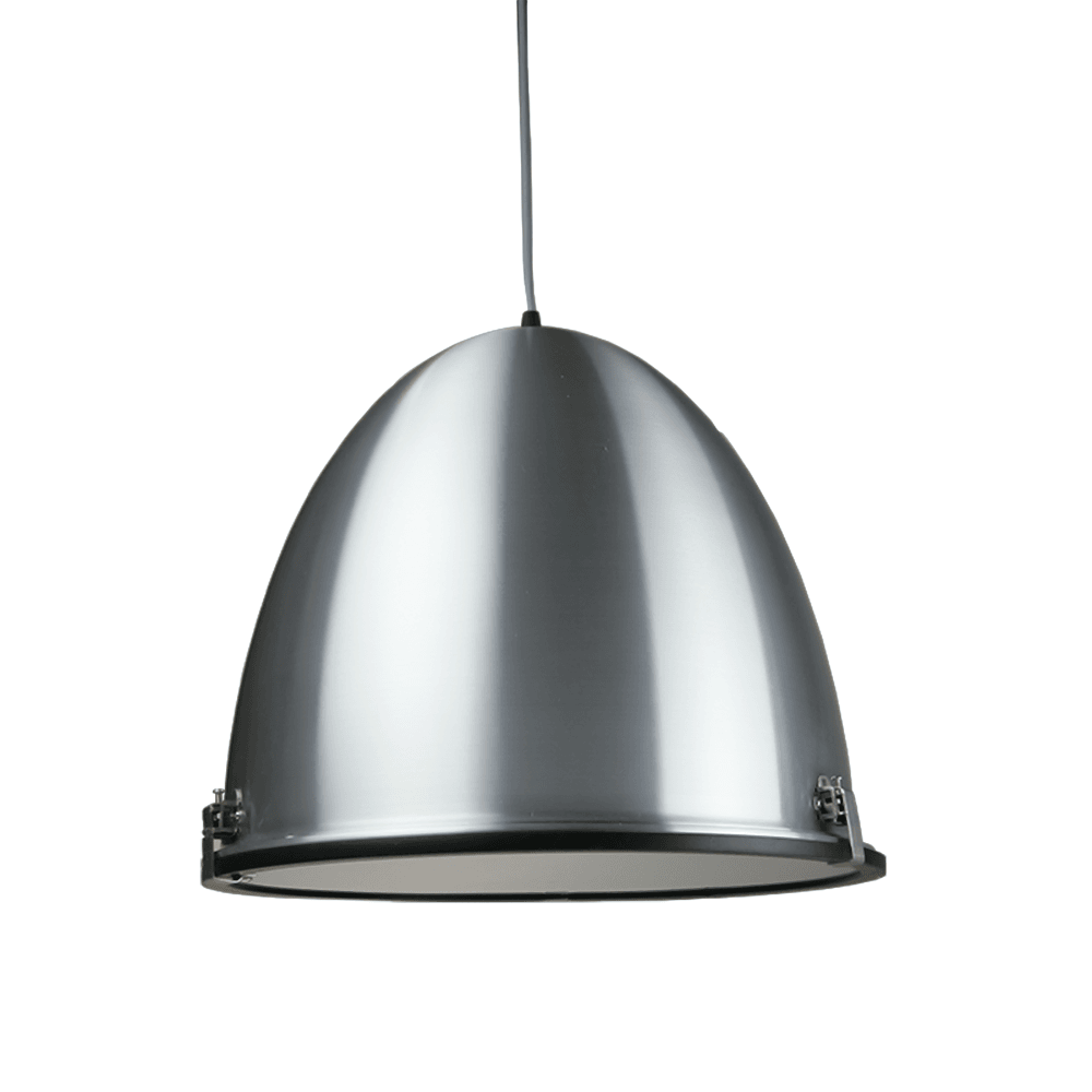Orlyn Classic Industrial Metal with Acrylic Cover Frosted Diffuser Pendant Light Lamp - Aluminium Fast shipping On sale