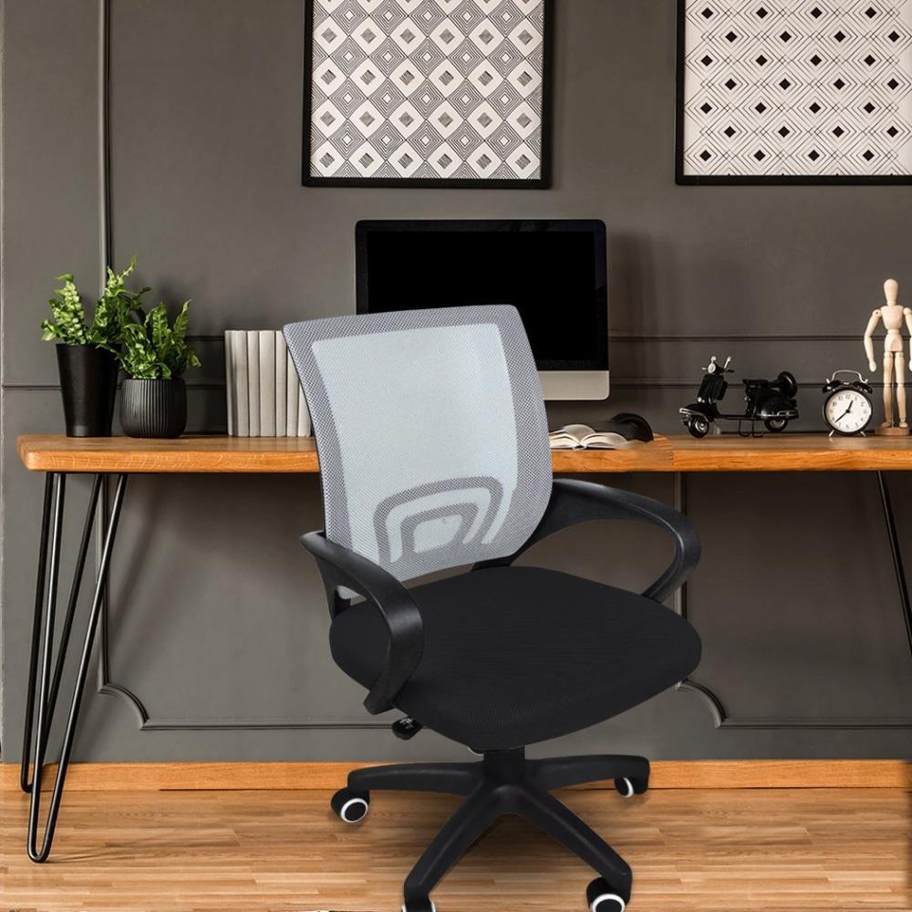 Office Chair With Armrest Mesh Gaming Computer Executive Seating Grey Fast shipping On sale