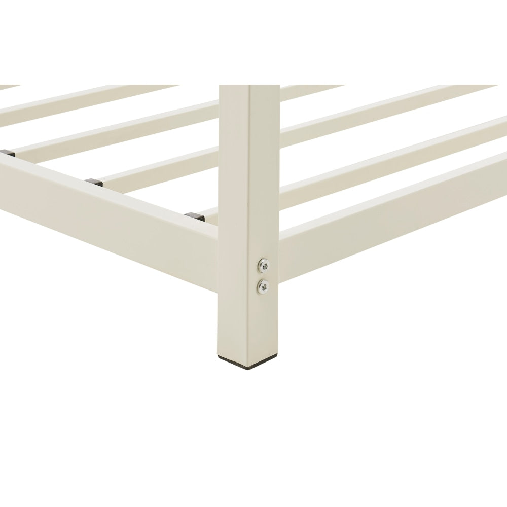 Ohio Children Kids House Shape Metal Bed Frame - White Furniture Fast shipping On sale