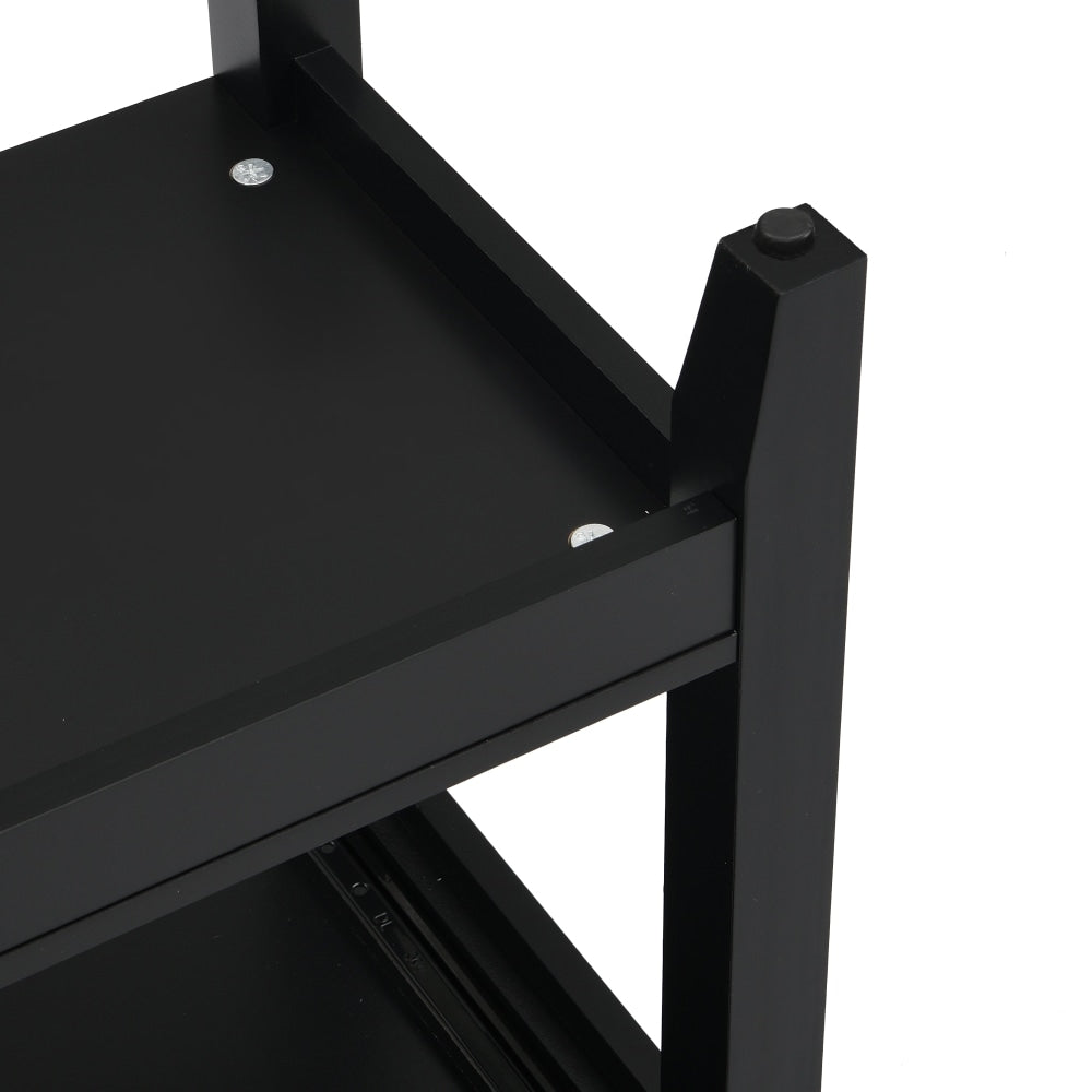 Oliver Modern Bedside Nightstand Side Table W/ 1-Drawer - Black Fast shipping On sale