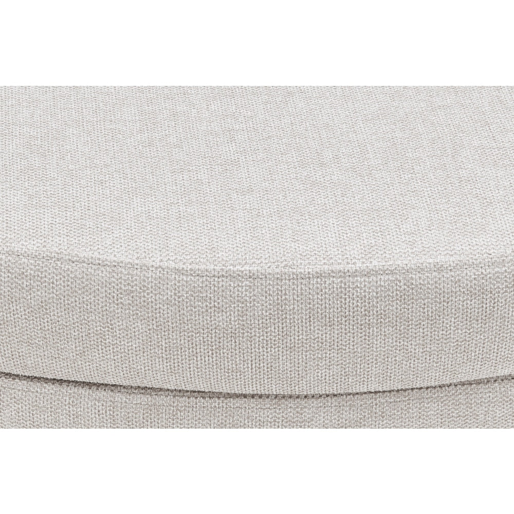 Oscar Luxurious Plush Linen Fabric Ottoman Bench Foot Stool Large - Beige / Natural Fast shipping On sale