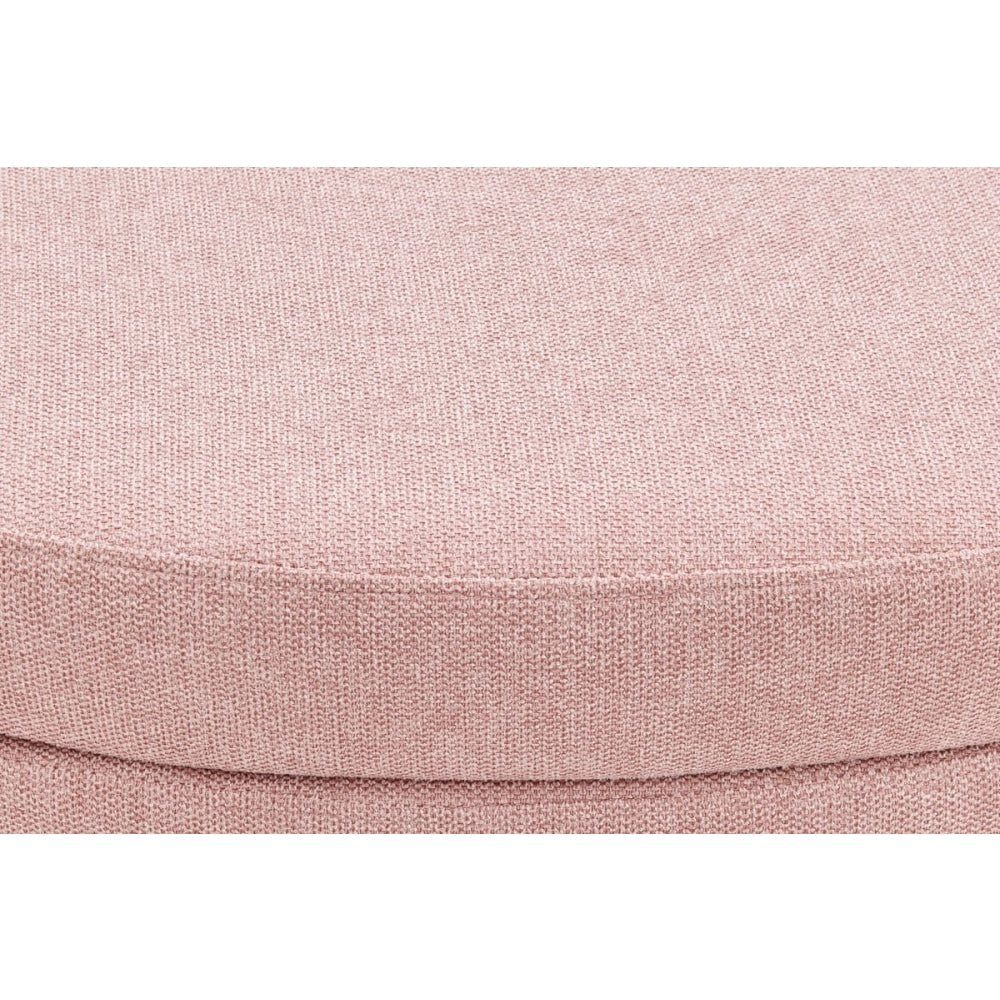 Oscar Luxurious Plush Linen Fabric Ottoman Bench Foot Stool Large - Blush / Fast shipping On sale