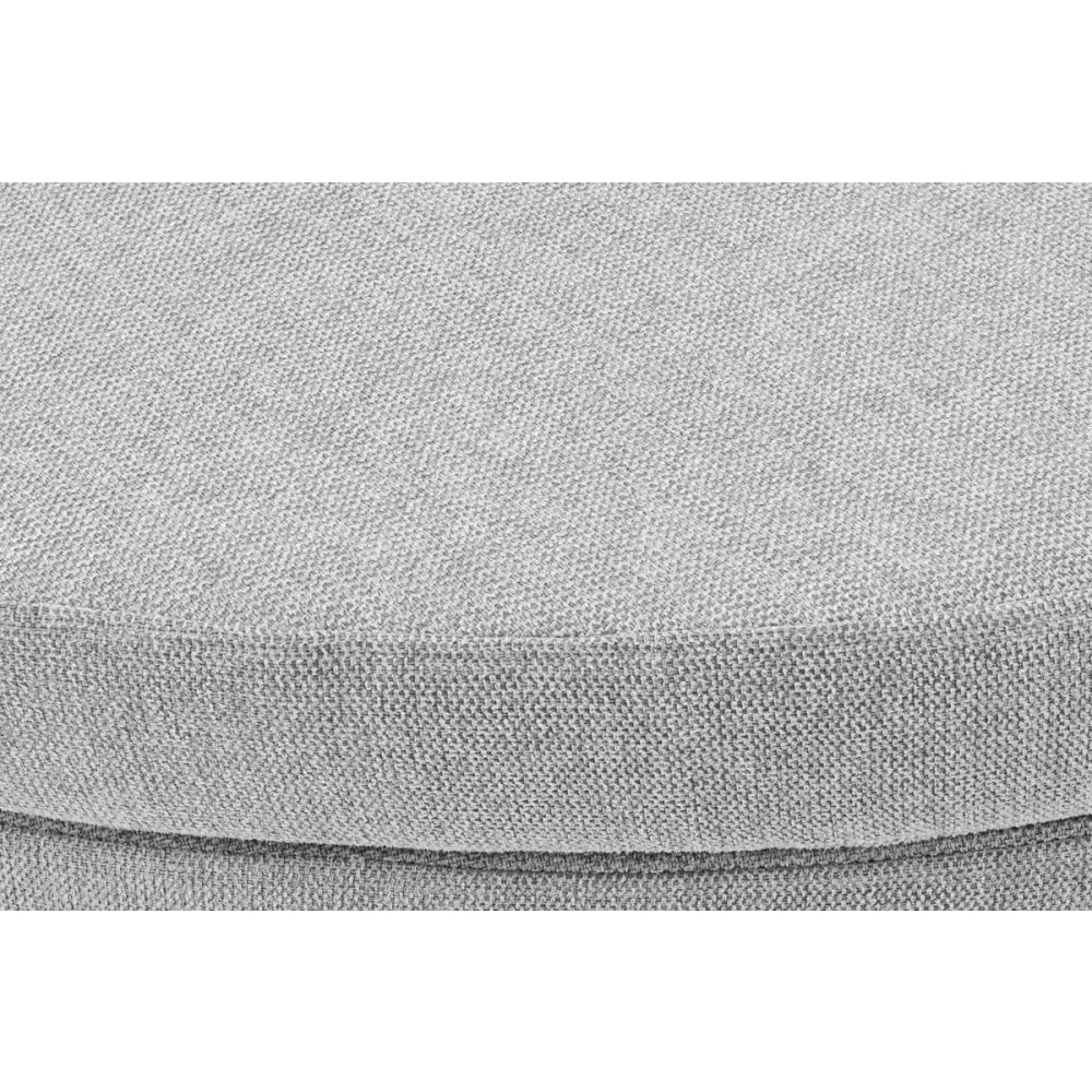 Oscar Luxurious Plush Linen Fabric Ottoman Bench Foot Stool Large - Light Grey / Fast shipping On sale