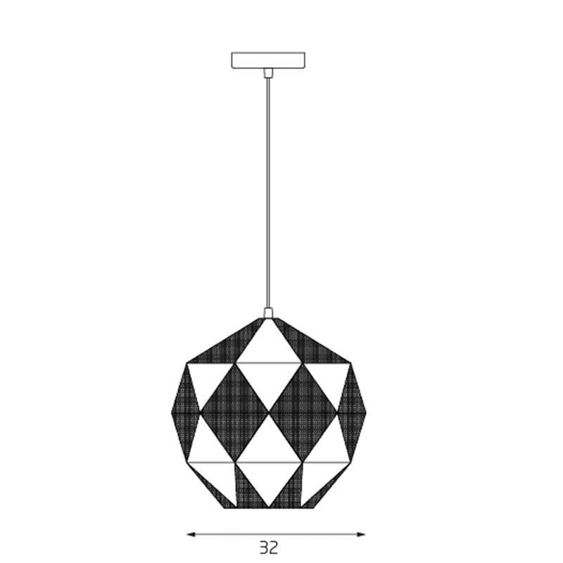 Oslo Geometric Hanging Pendant Light - Chrome Lamp Fast shipping On sale