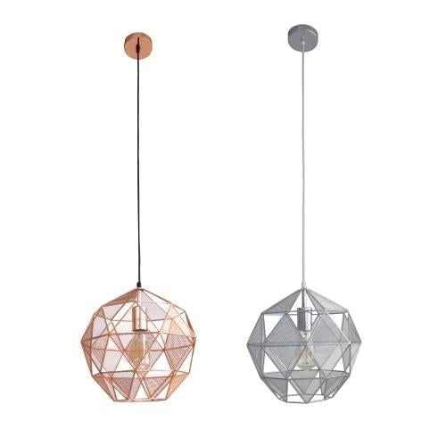 Oslo Geometric Hanging Pendant Light - Copper Lamp Fast shipping On sale