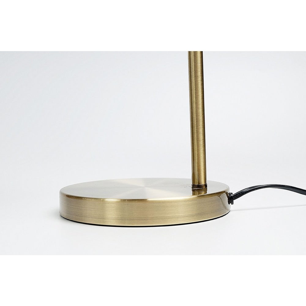 Oxford Modern Scandinavian Curved Arc Table Lamp - Weathered Brass Fast shipping On sale