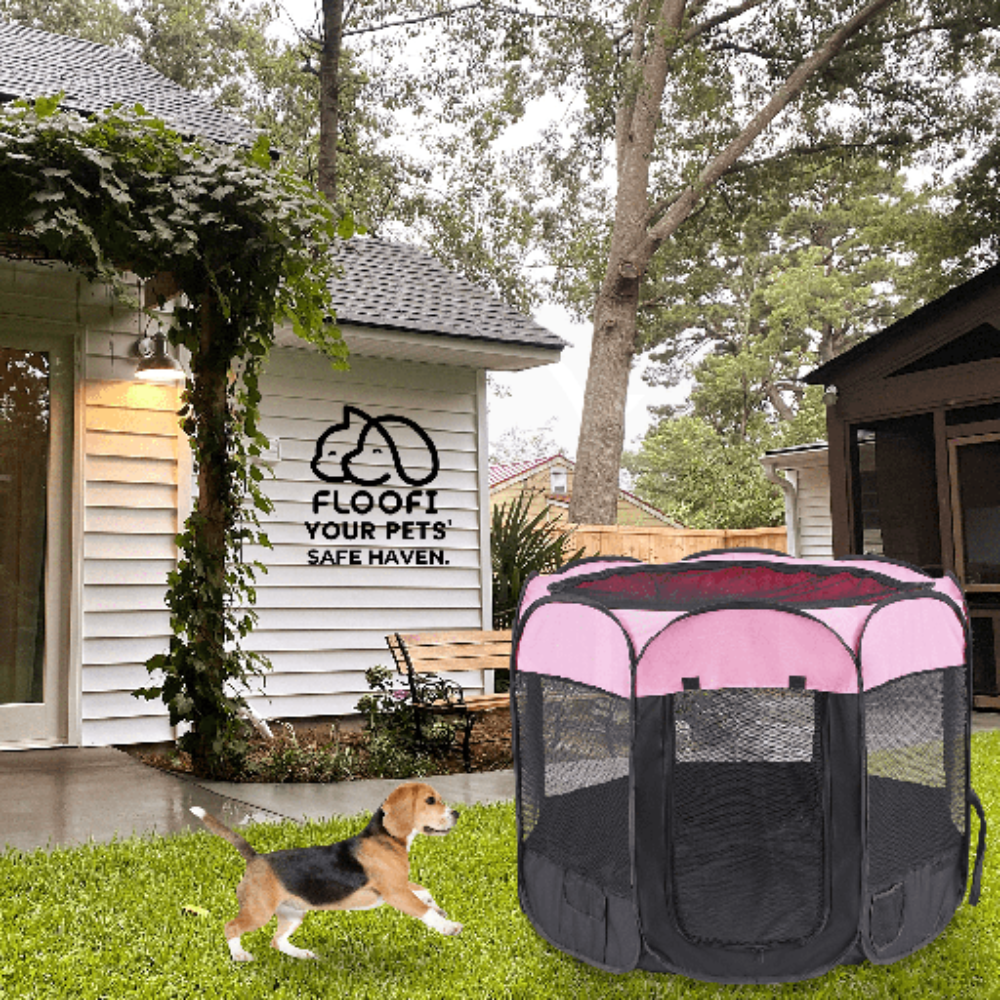 Oxford Playpen 120cm Pink Dog Cares Fast shipping On sale