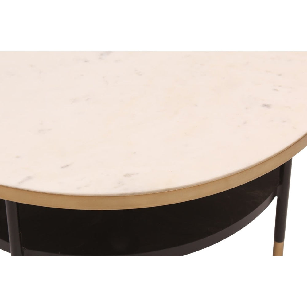 Pali Coffee Table - White Marble Fast shipping On sale
