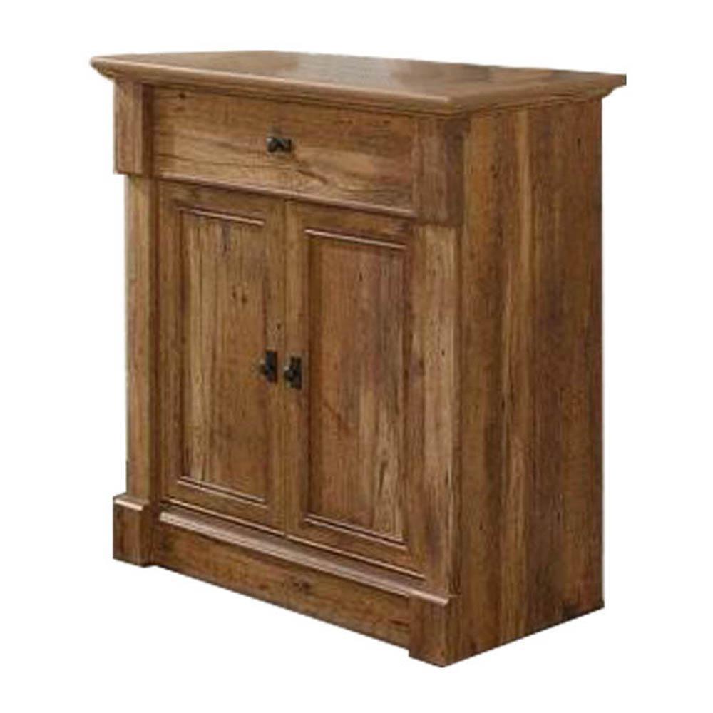 Palladia Entryway Hall Table Storage Unit - Vintage Oak Fast shipping On sale
