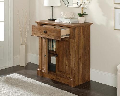 Palladia Entryway Hall Table Storage Unit - Vintage Oak Fast shipping On sale