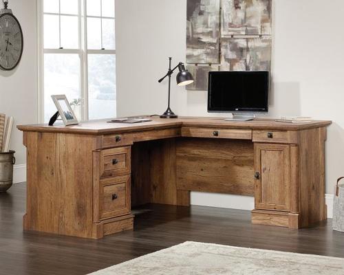 Palladia Executive L-Shape Office Desk - Vintage Oak Fast shipping On sale