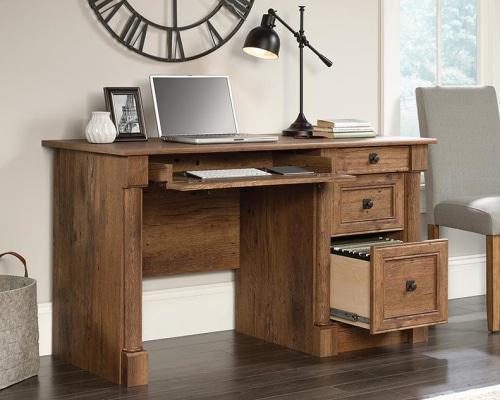 Palladia Executive Manage Computer Office Working Wooden Desk - Vintage Oak Fast shipping On sale