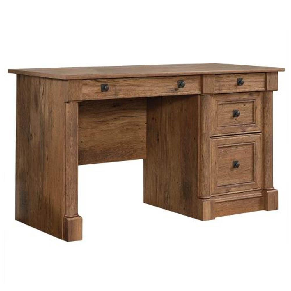 Palladia Executive Manage Computer Office Working Wooden Desk - Vintage Oak Fast shipping On sale