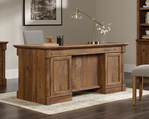 Palladia Executive Office Manager Desk - Vintage Oak Fast shipping On sale