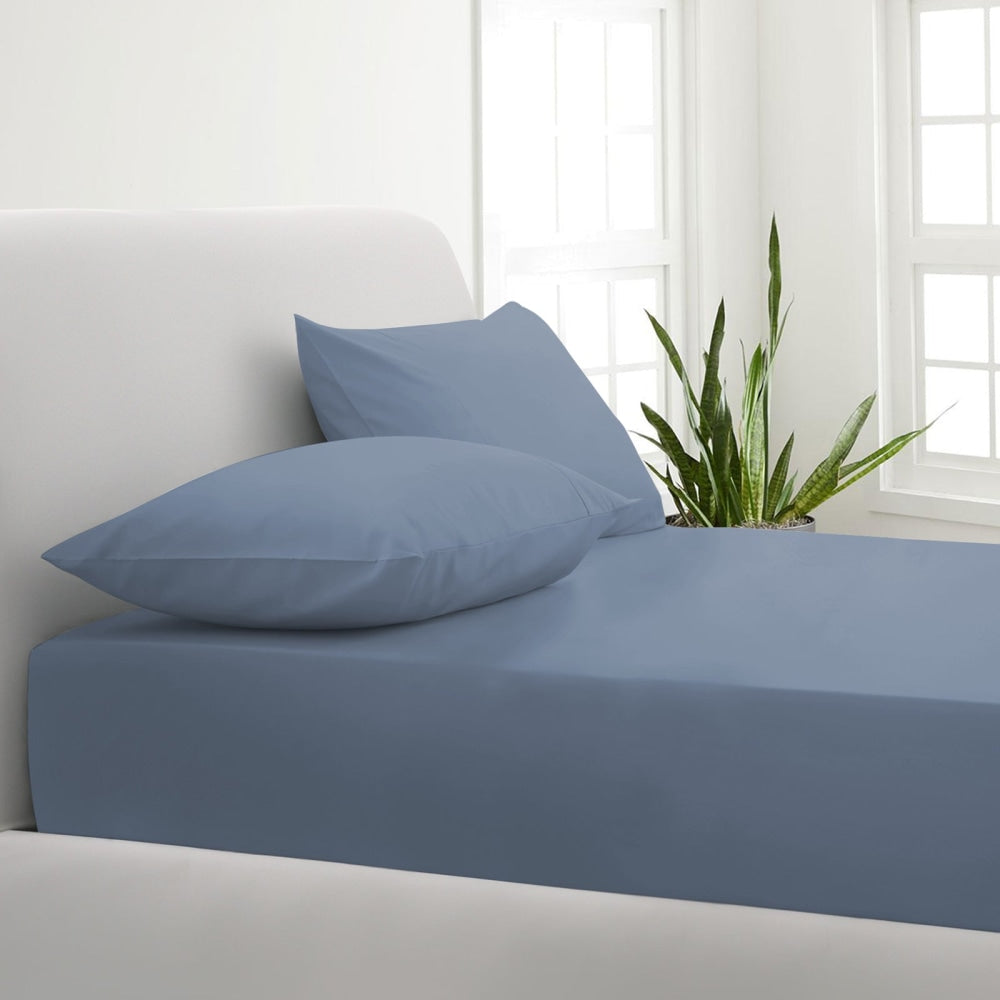 Park Avenue 1000 Thread Count Cotton Blend Combo Set - Double - Blue Fog Bed Sheet Fast shipping On sale
