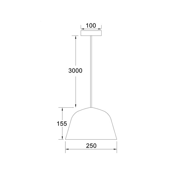 PASTEL Pendant Lamp Light Interior ES Matte Green Angled Dome OD250mm Fast shipping On sale