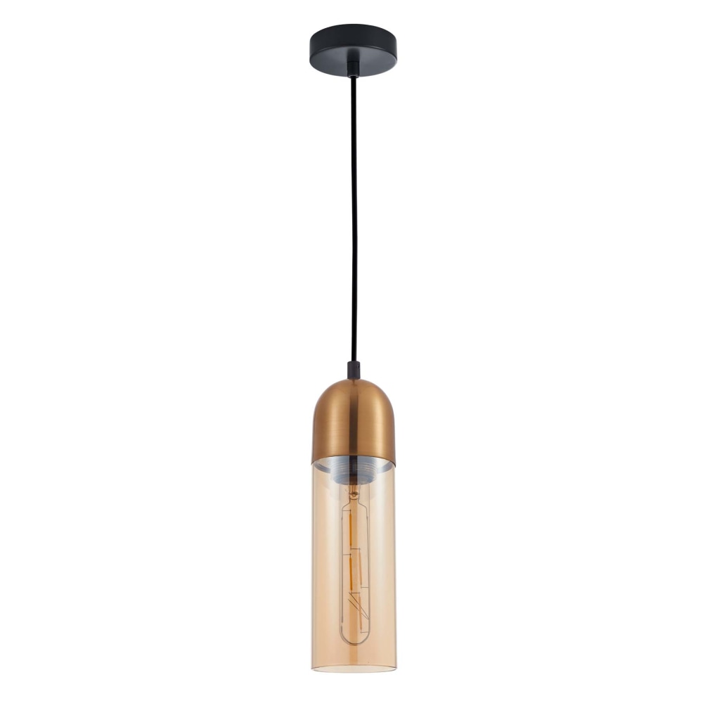 PASTILLE Pendant Lamp Light Interior ES Amber Glass Antique Brass Round Top Cylinder OD80mm Fast shipping On sale