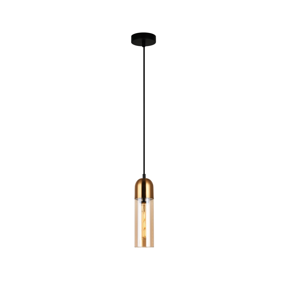 PASTILLE Pendant Lamp Light Interior ES Amber Glass Antique Brass Round Top Cylinder OD80mm Fast shipping On sale