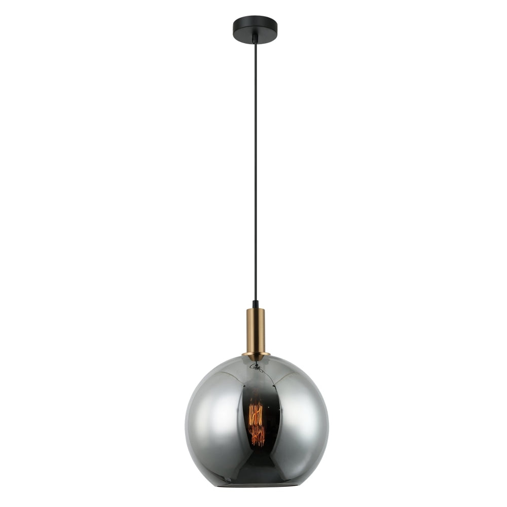 PATERA Pendant Lamp Light Interior ES 40W Black Smoke Wine Glass with Bronze Highlight Fast shipping On sale