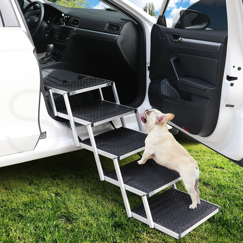 PaWz 5 Steps Dog Ramp Adjustable Height Stair Car Folding Portable Aluminium Cares Fast shipping On sale