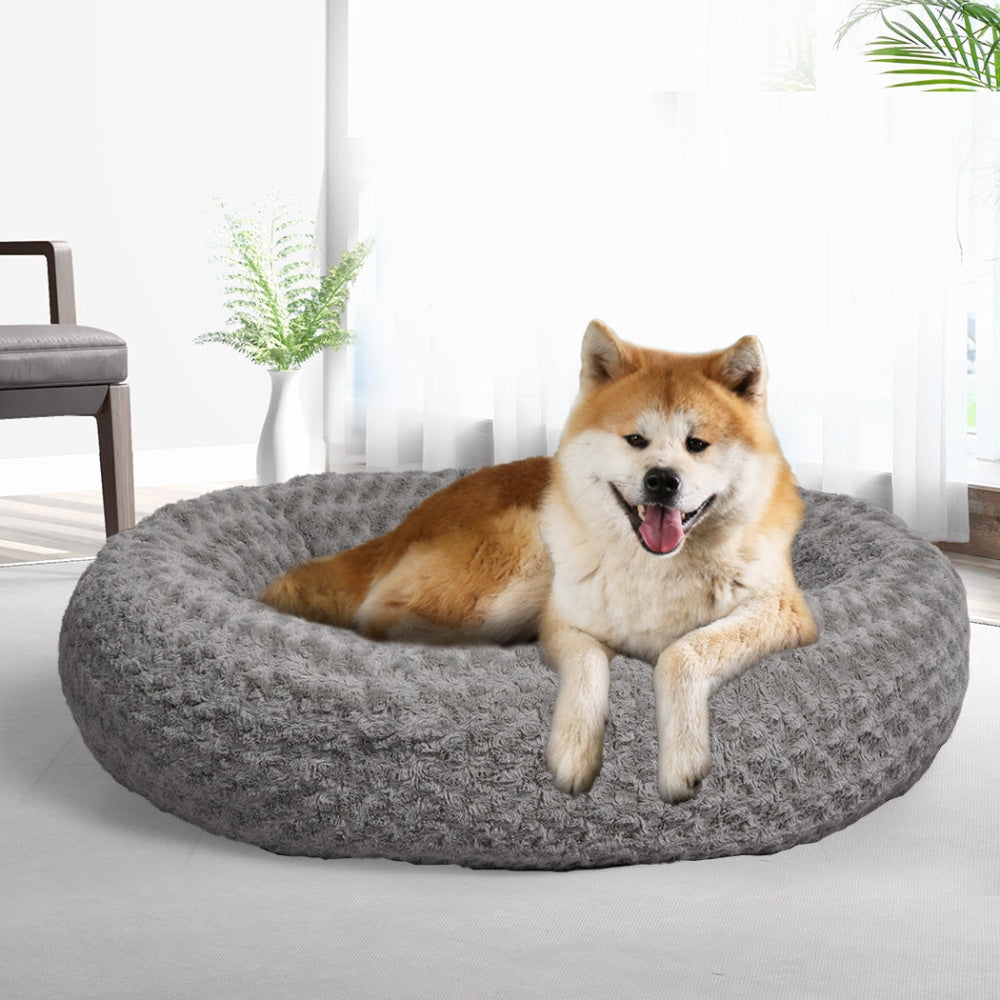 PaWz Calming Dog Bed Warm Soft Plush Sofa Pet Cat Cave Washable Portable Grey XL Cares Fast shipping On sale