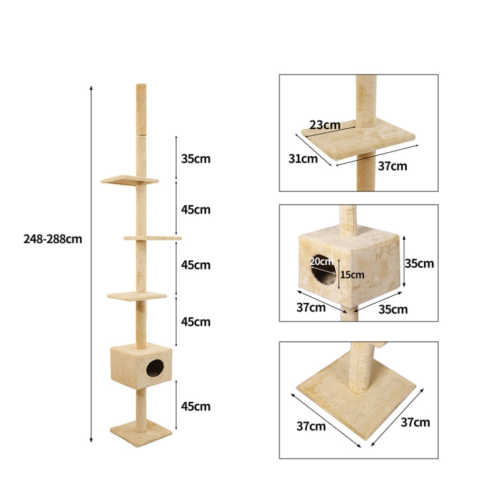 PaWz Cat Scratching Post Tree Cubby House Condo Furniture Scratcher 248-288 High Cares Fast shipping On sale