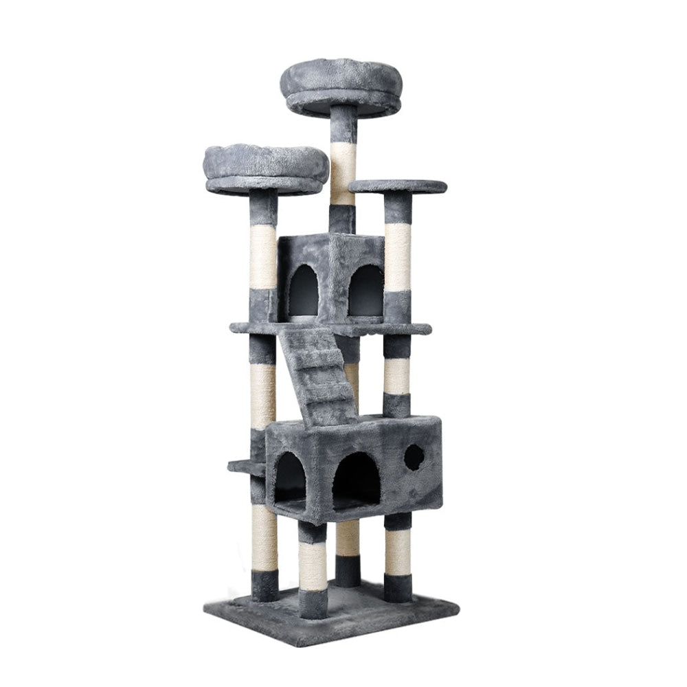 PaWz Cat Trees Scratching Post Scratcher For Large Cats Tower House Grey 140cm Cares Fast shipping On sale