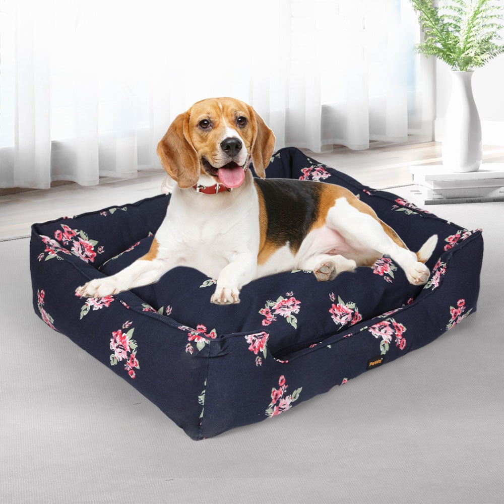 PaWz Dog Calming Bed Pet Cat Washable Removable Cover Double-Sided Cushion L Cares Fast shipping On sale