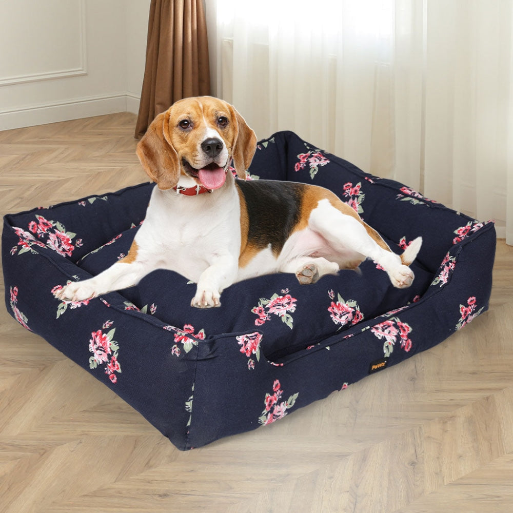 PaWz Dog Calming Bed Pet Cat Washable Removable Cover Double-Sided Cushion L Cares Fast shipping On sale