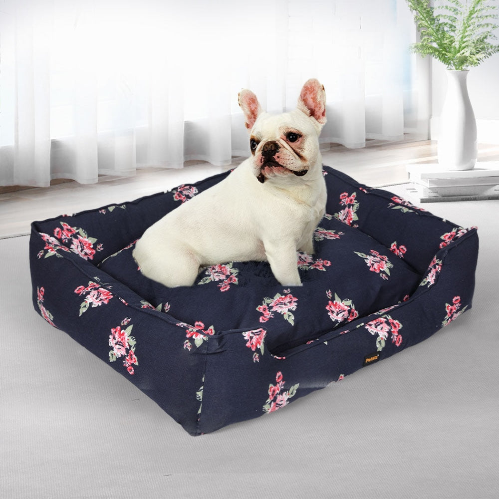 PaWz Dog Calming Bed Pet Cat Washable Removable Cover Double-Sided Cushion M Cares Fast shipping On sale