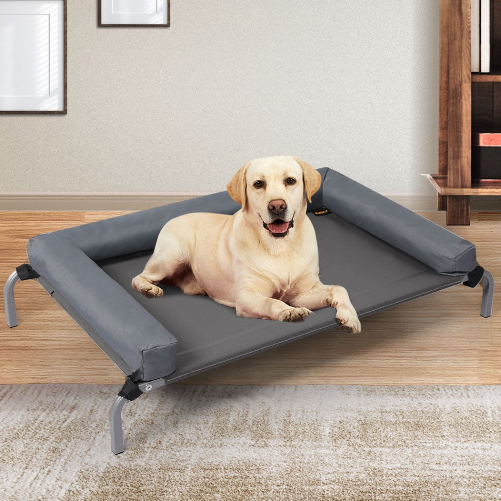 PaWz Elevated Pet Bed Dog Puppy Cat Trampoline Hammock Raised Heavy Duty Grey XL Cares Fast shipping On sale