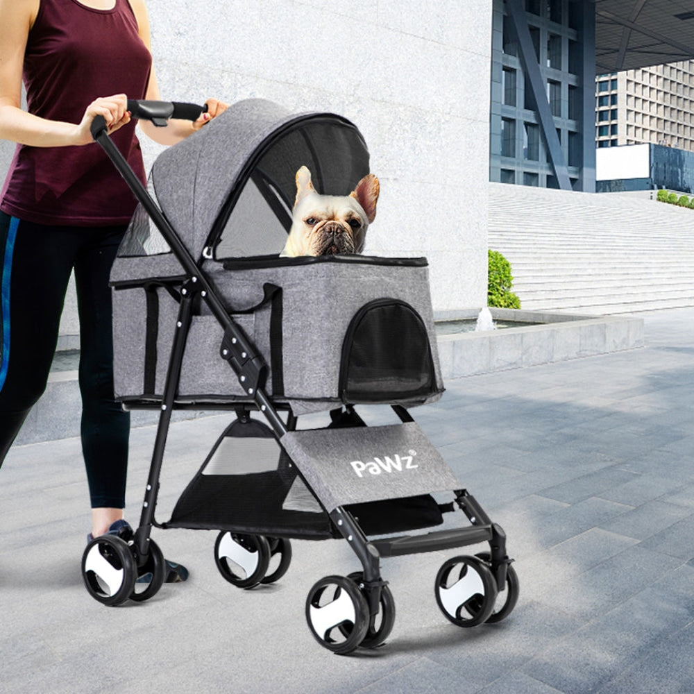 PaWz Large Pet Stroller Dog Cat Travel Carrier Pram Foldable Pushchair Outdoor Cares Fast shipping On sale