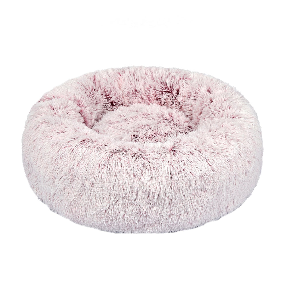 PaWz Pet Bed Cat Dog Donut Nest Calming Mat Soft Plush Kennel Pink Size XXL Cares Fast shipping On sale