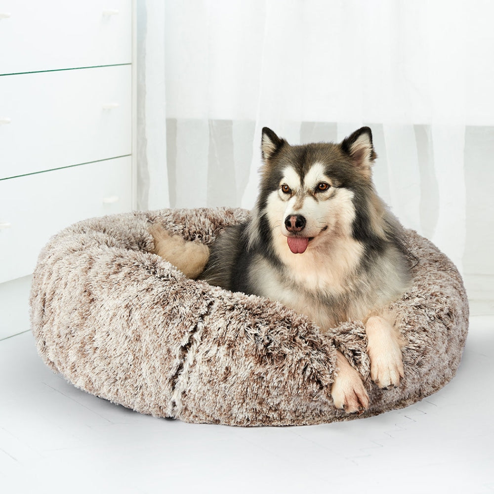 PaWz Pet Beds Dog Cat Soft Warm Kennel Round Calming Nest Cave AU Coffee XXL Cares Fast shipping On sale