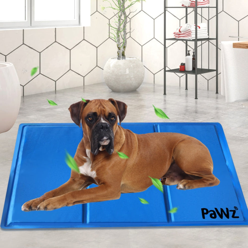 PaWz Pet Cooling Mat Gel Mats Bed Cool Pad Puppy Cat Non-Toxic Summer 110x70cm Cares Fast shipping On sale