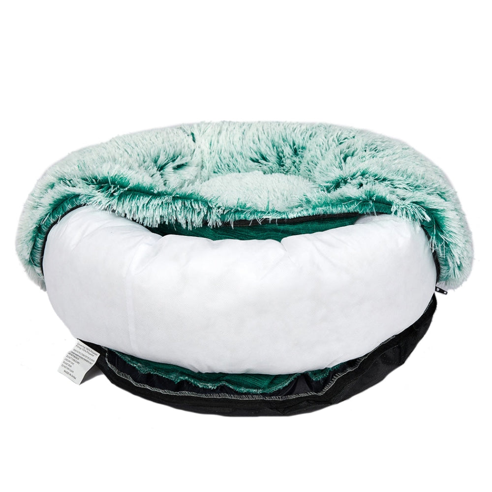 PaWz Replaceable Cover For Dog Calming Bed Donut Nest Soft Plush Kennel Teal L Cares Fast shipping On sale