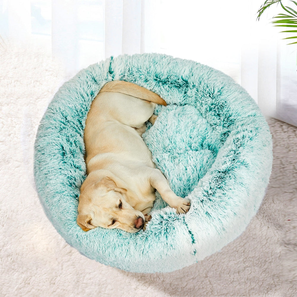 PaWz Replaceable Cover For Dog Calming Bed Donut Nest Soft Plush Kennel Teal L Cares Fast shipping On sale