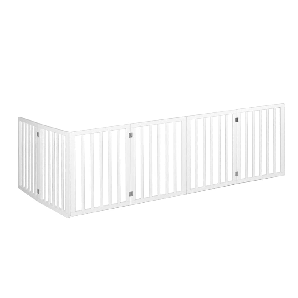 PaWz Wooden Pet Gate Dog Fence Safety Stair Barrier Security Door 6 Panels White Cares Fast shipping On sale