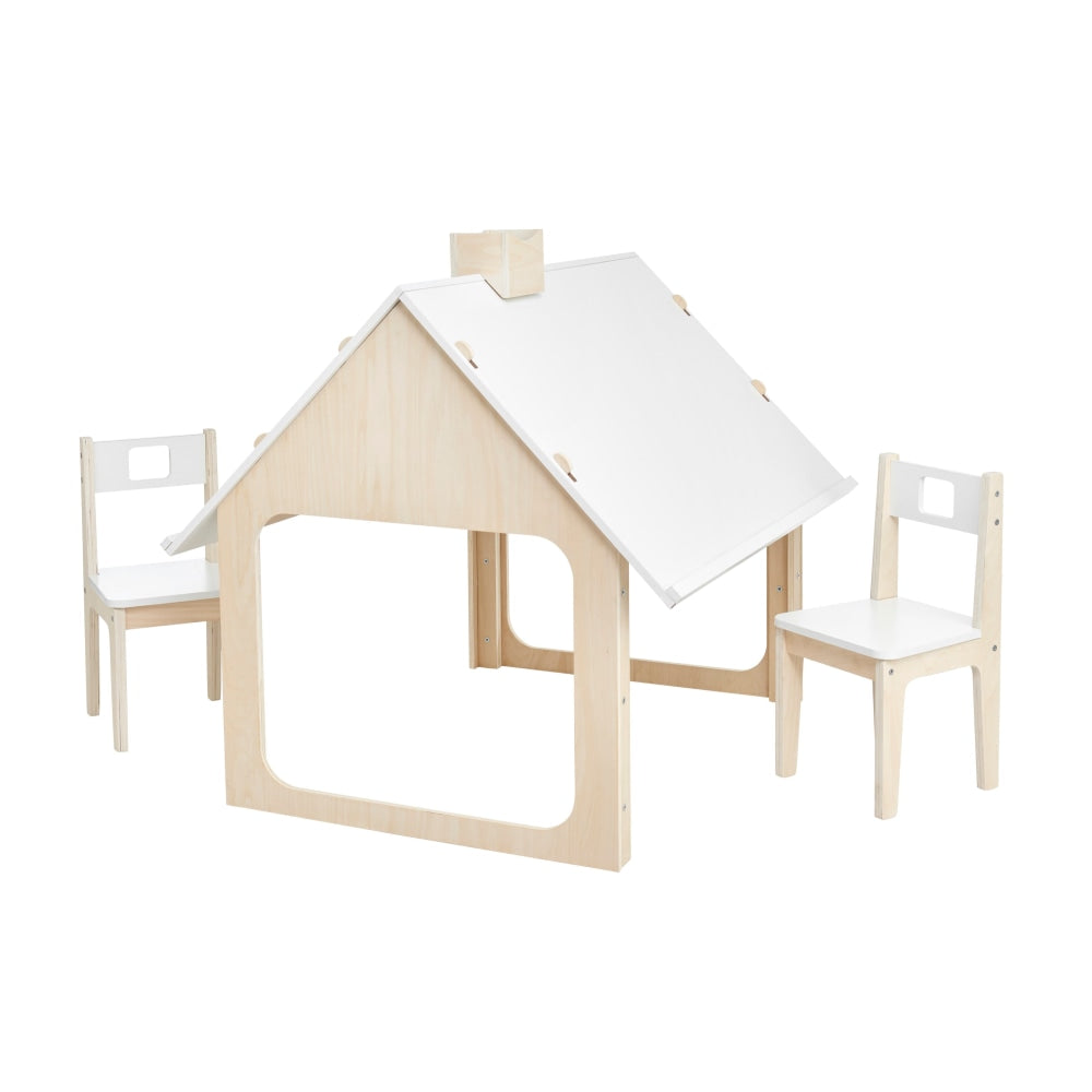 Penny Playhouse Activity Table - White/Natural Kids Furniture Fast shipping On sale