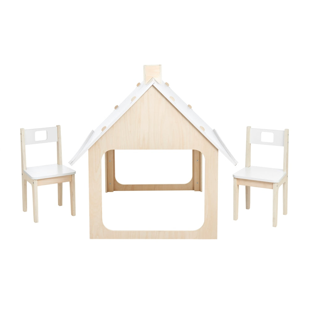 Penny Playhouse Activity Table - White/Natural Kids Furniture Fast shipping On sale