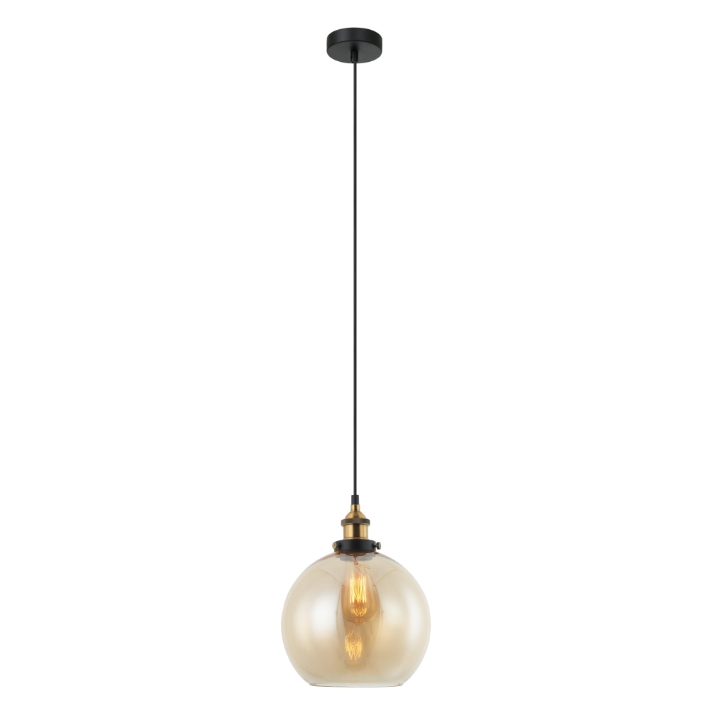 PESINI Pendant Lamp Light Interior ES 40W Amber Wine Glass with Antique Brass Highlight Fast shipping On sale