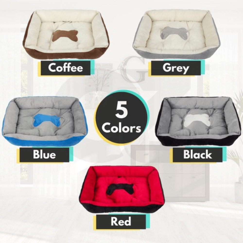 Pet Bed Bone Cushion Plush Cotton XXL Grey Cat Cares Fast shipping On sale