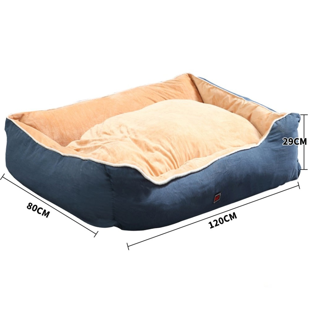Pet Bed Mattress Dog Cat Pad Mat Puppy Cushion Soft Warm Washable 3XL Blue Supplies Fast shipping On sale