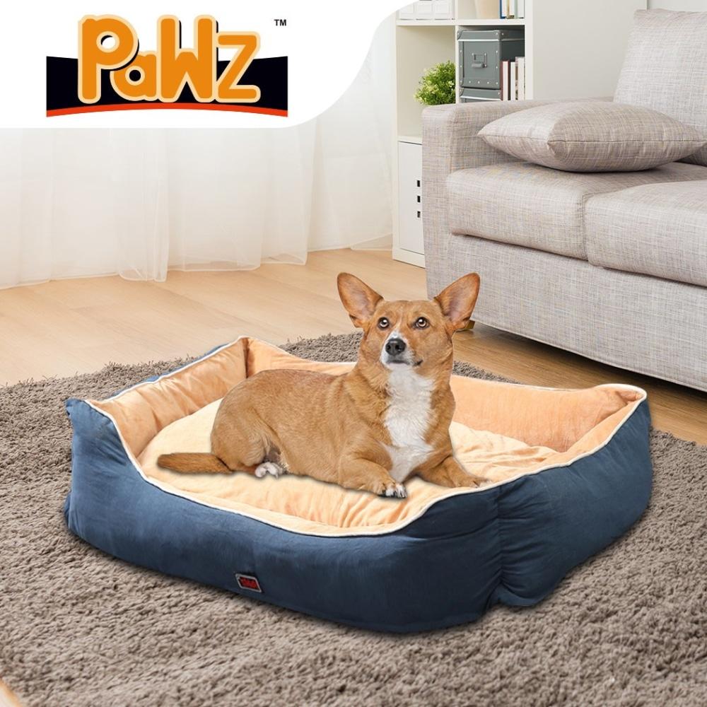 Pet Bed Mattress Dog Cat Pad Mat Puppy Cushion Soft Warm Washable L Blue Supplies Fast shipping On sale
