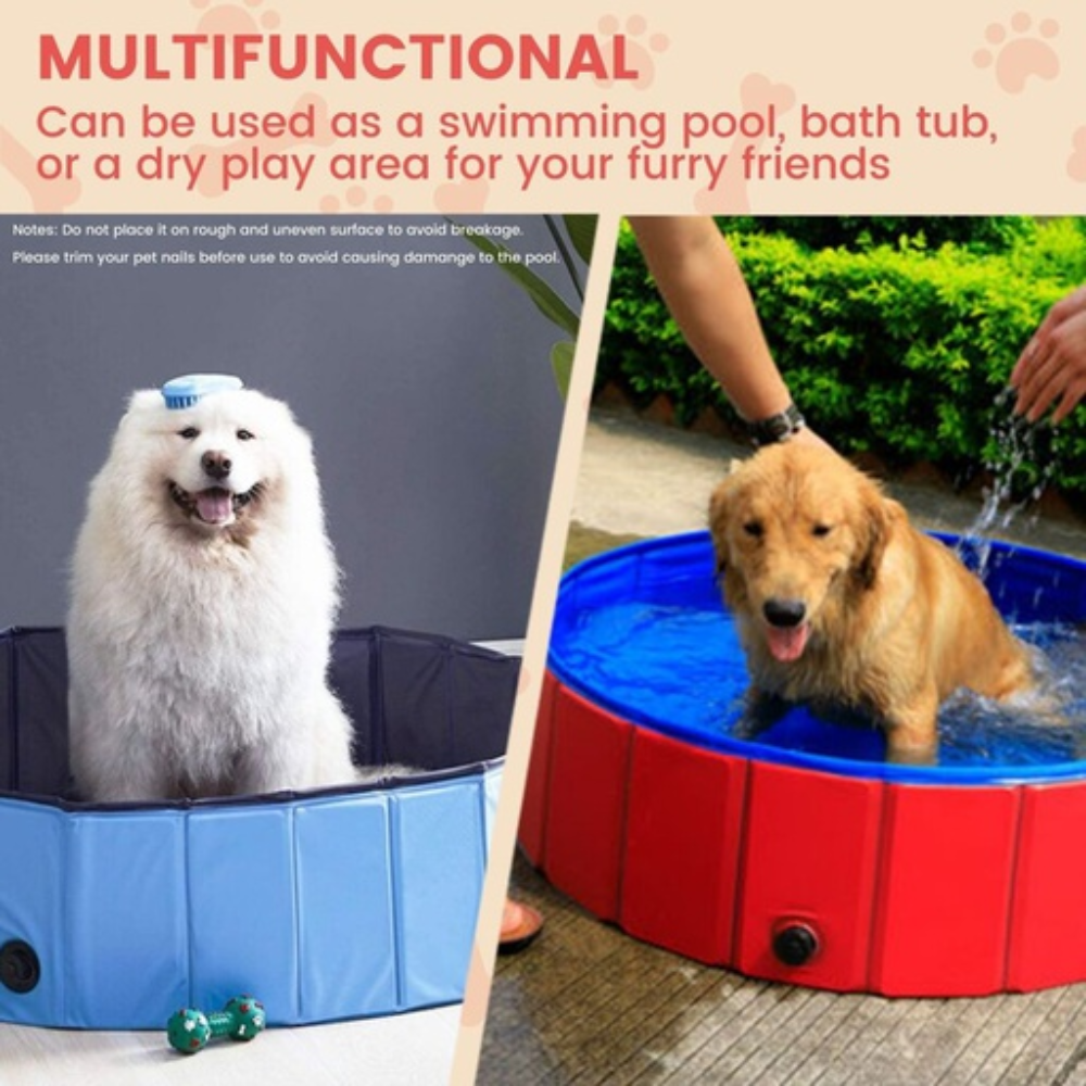 Portable Pet Pool 120cm*30cm Blue Circle Dog Cares Fast shipping On sale